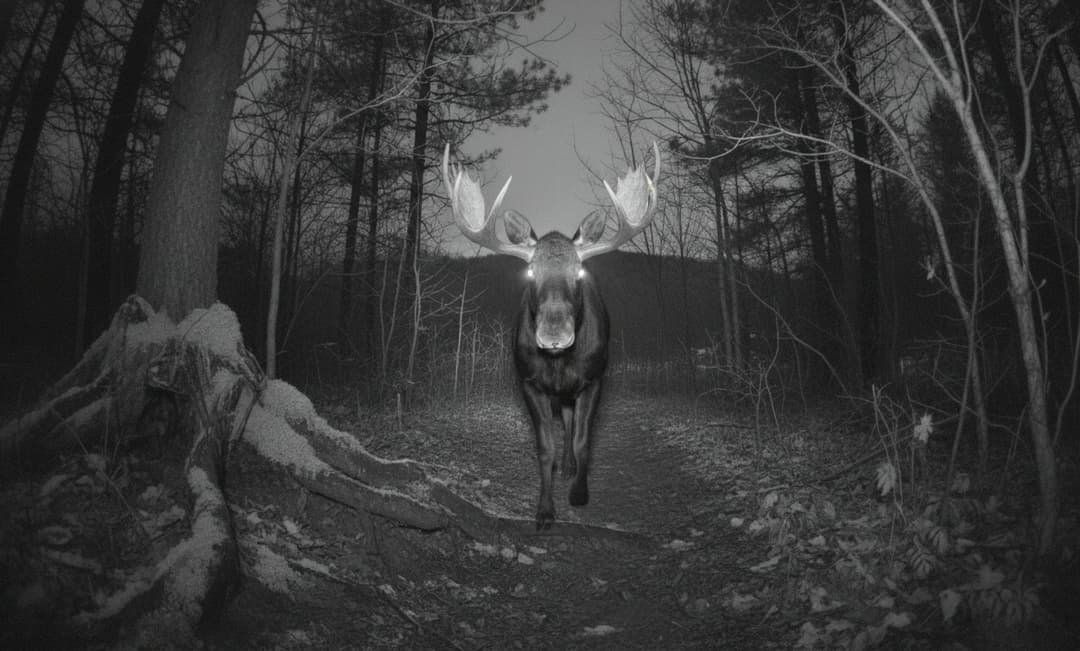Moose on trail camera